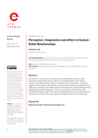 Perception, imagination and affect in human-robot relationships