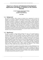 Report on a survey of professional development approaches and needs of teachers in the Lismore Diocese