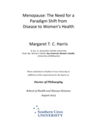 Menopause : the need for a paradigm shift from disease to women's health