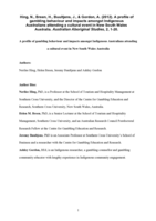 A profile of gambling behaviour and impacts among Indigenous Australians attending a cultural event in New South Wales