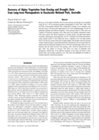 Recovery of alpine vegetation from grazing and drought: data from long term photoquadrats in Kosciuszko National Park, Australia