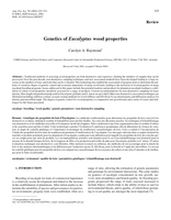 Genetics of Eucalyptus wood properties