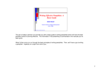 Writing effective pamphlets: a basic guide