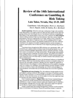 Review of the 14th International Conference on Gambling & Risk Taking