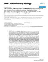 The evolution of Brassica napus FLOWERING LOCUST paralogues in the context of inverted chromosomal duplication blocks