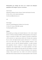 Photosynthetic gas exchange and water use in tropical and subtropical populations of the mangrove Aegiceras corniculatum