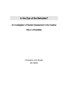 In the eye of the beholder? An investigation of student assessment in the creative arts in universities