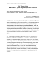 EAP essentials: a teachers guide to principles and practice