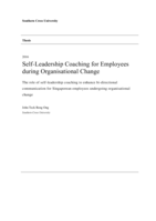 Self-leadership coaching for employees during organisational change