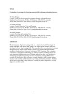Evaluation of a strategy for fostering generic skills in distance education learners