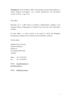 The generation gap and cultural influence: a Taiwan empirical investigation
