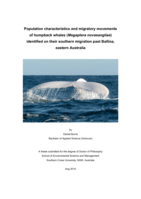 Population characteristics and migratory movements of humpback whales (Megaptera novaeangliae) identified on their southern migration past Ballina, eastern Australia