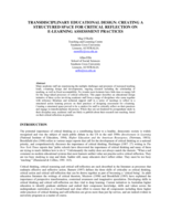 Transdisciplinary educational design: creating a structured space for critical reflection on e-learning assessment practices