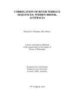 Correlation of river terrace sequences : Widden Brook, Australia