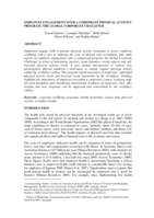 Employee engagement with a corporate physical activity program: the global corporate challenge