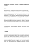 Scuba diving tourism system:  a framework for collaborative management and sustainability