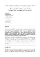 How can you learn to drive a dozer online? moving to online learning in the mining industry