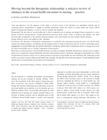 Moving beyond the therapeutic relationship: a selective review of intimacy in the sexual health encounter in nursing practice