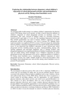 The relationship between elementary school children's enjoyment of school playground activities and participation in physical activity during lunchtime recess