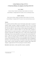 Carbon markets in times of VUCA: a weak-form efficiency investigation of the phase II EU ETS