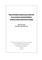 The internationalization of Malaysian engineering consulting services firms