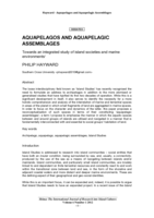 Aquapelagos and aquapelagic assemblages