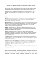 Nursing work: challenges for health management in the Northeast of Brazil