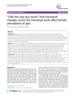 'I like the way you move': how hormonal changes across the menstrual cycle affect female perceptions of gait