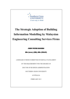 The strategic adoption of building information modelling by Malaysian engineering consulting services firms