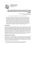 Promoting staff learning about assessment through digital representations of practice: evaluating a pilot project
