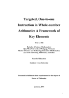 Targeted, one-to-one instruction in whole-number arithmetic : a framework of key elements