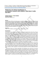 Reflexivity and ethical mindfulness in participatory research with children : what does it really look like?