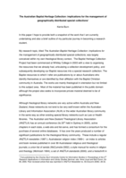 The Australian Baptist Heritage Collection: implications for the management of geographically distributed special collections