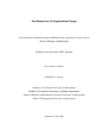 The human face of organisational change