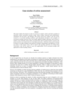 Case studies of online assessment