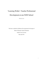 Learning walks: teacher professional development at one NSW school