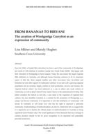 From bananas to biryani: the creation of Woolgoolga Curryfest as an expression of community