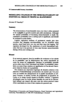 Modelling changes in the merchantability of individual trees in tropical rainforest