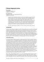 Clinical diagnosis online