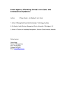 Inter-agency working: good intentions and interaction dynamics