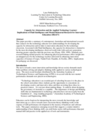 Capacity for abstraction and the applied technology learner