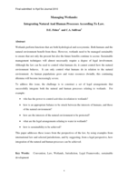 Managing wetlands: integrating natural and human processes according to law