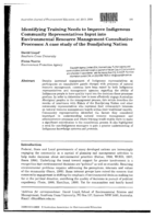 Identifying training needs to improve Indigenous communities representatives input into environmental resources management consultative processes: a case study of the Bundjalung nation