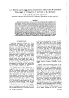 Are Litoria aurea eggs more sensitive to Ultraviolet-B radiation than eggs of sympatric L. peronii or L. dentata?