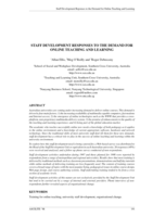 Staff development responses to the demand for online teaching and learning