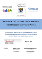 Building capacity for ethical research with children and young people: an international research project to examine the ethical issues and challenges in undertaking research with and for children in different majority and minority world contexts