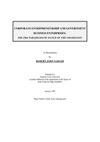 Corporate entrepreneurship and government business enterprises: the pre-paradigmatic dance of the chameleon