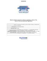 Mixed method research to inform regulatory reform: the case of rail environmental regulation