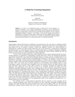 A model for e-learning integration