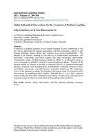 Online self-guided interventions for the treatment of problem gambling